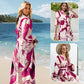 👗 50% SLEVA! 🌸 Dámské květinové maxi šaty s V‑výstřihem☀️