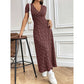 👗Ležérní maxi šaty s výstřihem do V a květinovým vzorem pro ženy