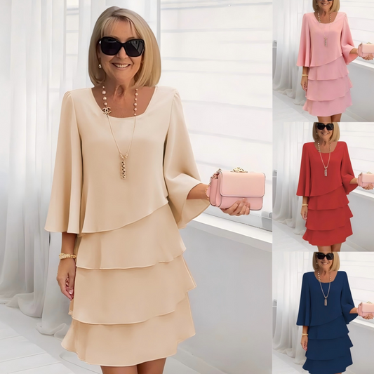 Dámské zeštíhlující šifonové šaty