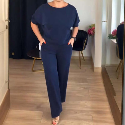 Damen-Set, 3-teilig – langer Cardigan, Oberteil & weite Hose