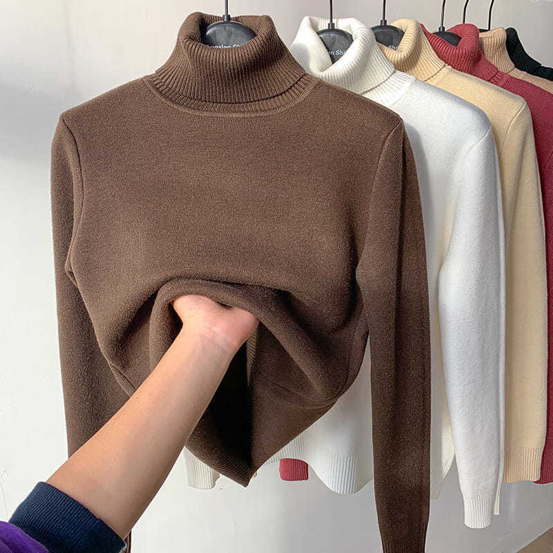 🥰Verdicktes Fleece-Strick-Unterhemd für Herbst und Winter, warme und bequeme Innenbekleidung