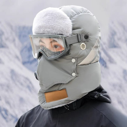 ❄️❄️Reflektierender Sicherheitsstreifen Warme Trapper-Mütze