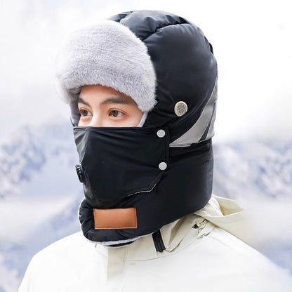 ❄️❄️Reflektierender Sicherheitsstreifen Warme Trapper-Mütze