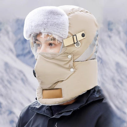 ❄️❄️Reflektierender Sicherheitsstreifen Warme Trapper-Mütze