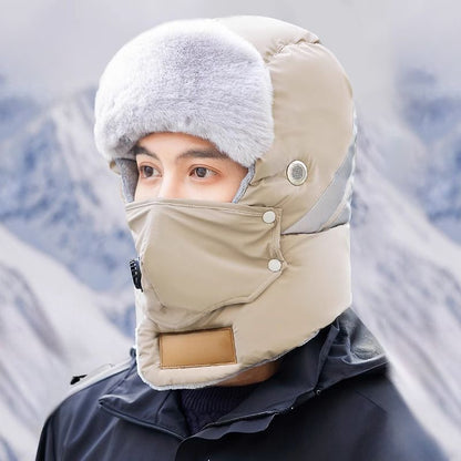 ❄️❄️Reflektierender Sicherheitsstreifen Warme Trapper-Mütze