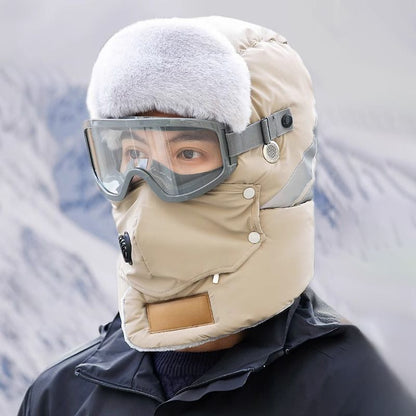 ❄️❄️Reflektierender Sicherheitsstreifen Warme Trapper-Mütze
