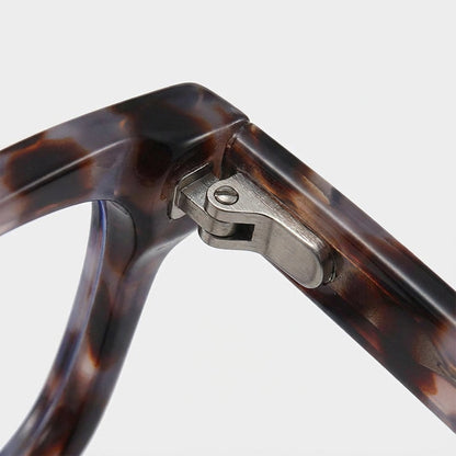 Quadratische Retro-Brille ohne Sehstärke