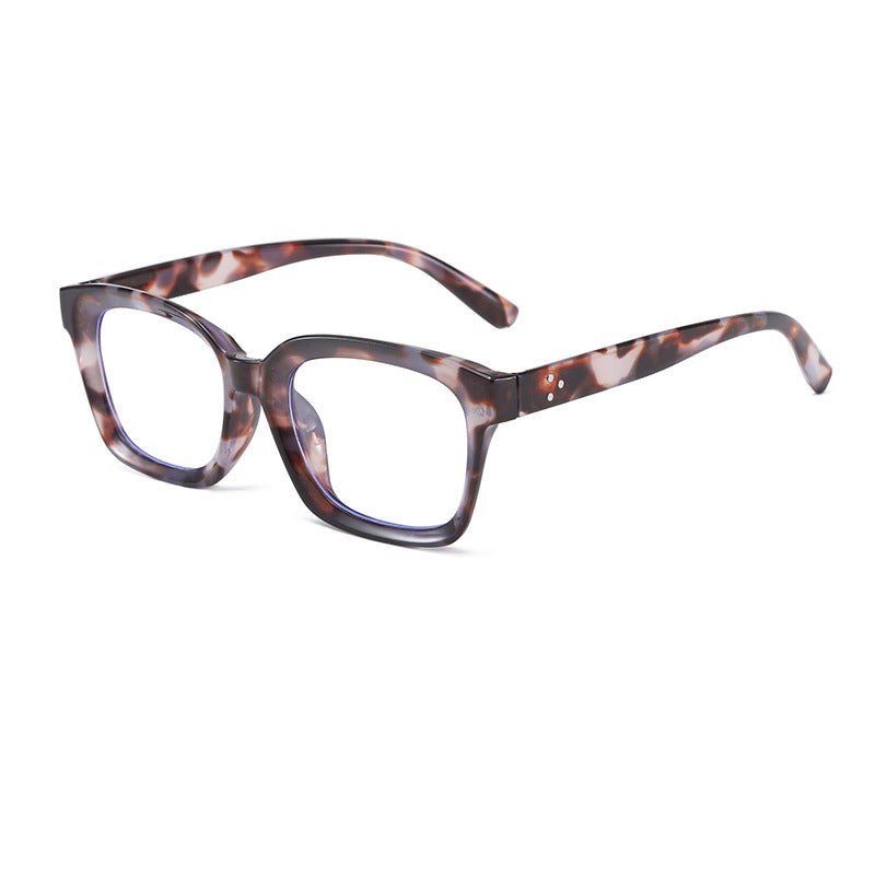 Quadratische Retro-Brille ohne Sehstärke
