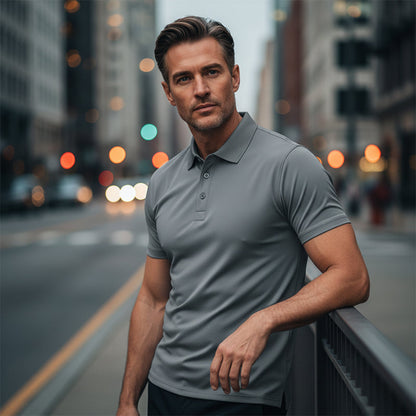 👕Pánské rychleschnoucí tričko s klopami a krátkými rukávy