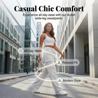 Dámské cargo kalhoty s vysokým pasem a širokými nohavicemi 🔥 Vstupte do světa pohodlí a stylu 🔥