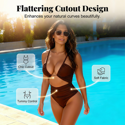 Dámské plavky s vysokým pasem a tvarujícím efektem