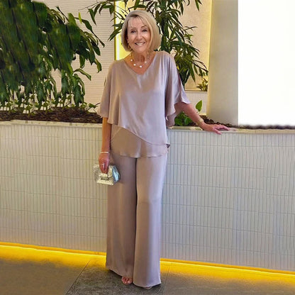 Dvoudílná souprava v nadměrné velikosti s dvojitou vrstvou