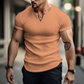 👕Pánské štíhlé jednobarevné tričko Henley