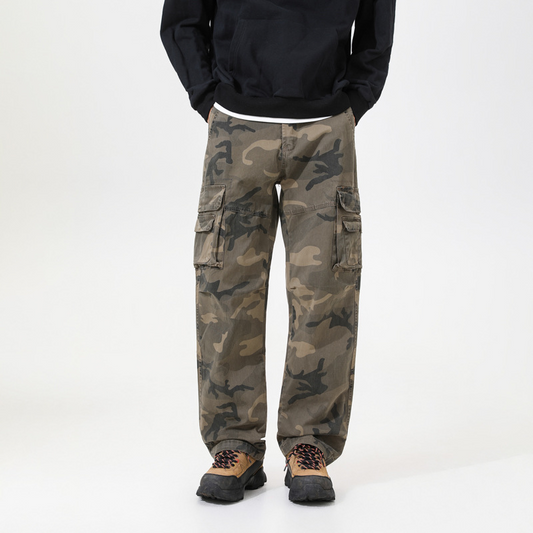 👖Pánské cargo kalhoty volného střihu s maskáčovým vzorem | Odolné, praktické, pohodlné | S–XL
