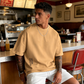 👕✨ Pánské volné tričko s krátkým rukávem – Prémiová směs bavlny, městský grafický potisk & oversized volný styl 🏙️