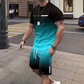 Pánská sada trička a kraťasů s přechodem barev