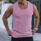 Pánské žebrované pletené tílko slim fit