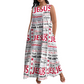 🎁Novinka 47% SLEVA💥Umělecký potisk Volný střih Letní Maxi Šaty — Doprava zdarma pro dvě kusy