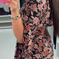 👗Výstřih do V, potištěné maxi šaty s 3/4 rukávy