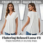 Flowy Short Sleeve Top with Inverted Pleat Back