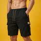 🩳Men's Casual Textured Cargo Shorts with Drawstring