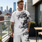 👕 ČASOVĚ OMEZENÁ SLEVA 50%! 🎨 Pánský set s potiskem – tričko a kraťasy, prodyšný polyester, živý potisk 🏃‍♂️