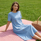 👗Dámské ležérní midi šaty s nepravidelnými knoflíky