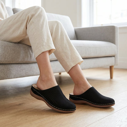 👡 Prodyšné pantofle s perforovanou tlustou podrážkou | Protiskluzová měkká podrážka✨