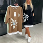 👗Dámské květinové tričko s potiskem falešného dvoudílného šatového svetru
