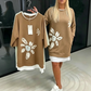 👗Dámské květinové tričko s potiskem falešného dvoudílného šatového svetru