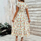 👗 Šaty s květinovým vzorem a gumou v pase – Výstřih do V, splývavé, pohodlné ✨