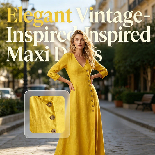 💛Vintage inspirované šaty s dlouhým rukávem👗