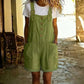👖Retro jednobarevný overal s nastavitelnými ramínky🍃