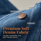 Women's Puff Short Sleeve Cropped Denim Jacket