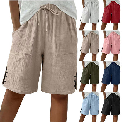 👖Dámské letní šortky s bočním knoflíkem🍃💥