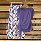 🔥Limited Time Promotion 50% OFF🔥🌿Women's Tie-Knot Top & Printed Wide-Leg Pants Set