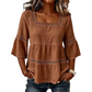 Elegant Square Neck Summer Blouse