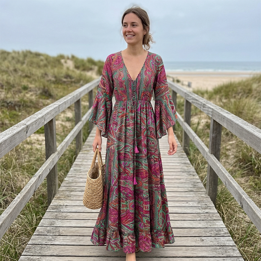 👗 Boho květinové maxi šaty | Letní 🌺
