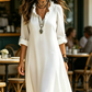 Bohemian Ruffle V-Neck Maxi Dress