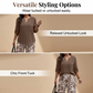 Women's V-Neck Top & Print Wide-Leg Pants Set