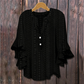 Elegant Ruffle Sleeve V-Neck Blouse