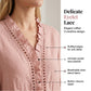 👚✨Dámská ležérní halenka s výstřihem do V a volánkovým lemem – Bezstarostný ženský styl pro každý den🌸