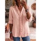 👚✨Dámská ležérní halenka s výstřihem do V a volánkovým lemem – Bezstarostný ženský styl pro každý den🌸