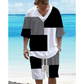👕☀️Pánský set – volný top a kraťasy (2dílný) – Bezstarostné pohodlí a styl 🔥