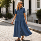 👗✨Dámské vintage džínové maxi šaty – bezstarostná každodenní elegance🔥