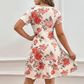 🌺Dámské elegantní šaty s květinovým vzorem a volánkovým lemem👗