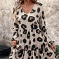🐆Dámské splývavé šaty s leopardím vzorem a výstřihem do V👗