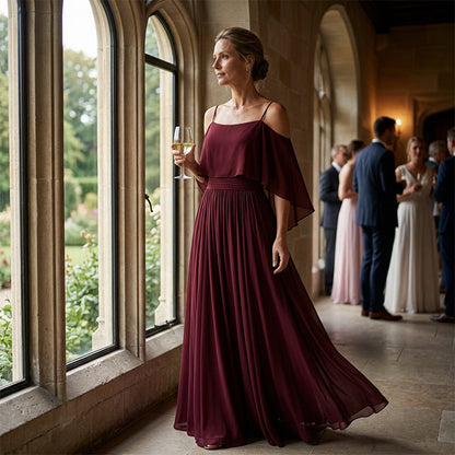 💥49% SLEVA! Elegantní maxi šaty s odhalenými rameny a staženým pasem 👗