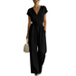Women's V-Neck Wide-Leg Jumpsuit with Tie-Waist