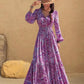 📢📢40% OFF !! ⏰Women's V-Neck Paisley Print Maxi Dress